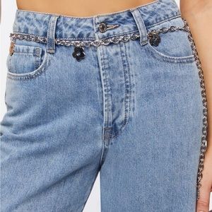 Forever 21 floral charm chain belt